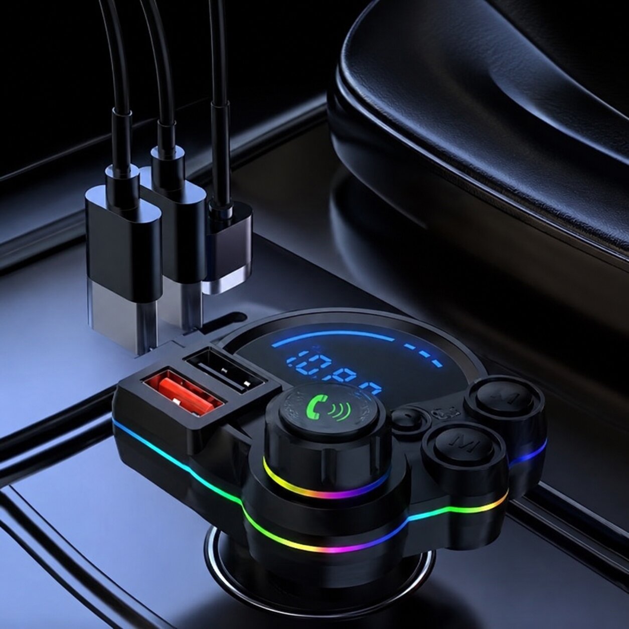 Podwójne USB QC3.0 + USB-C